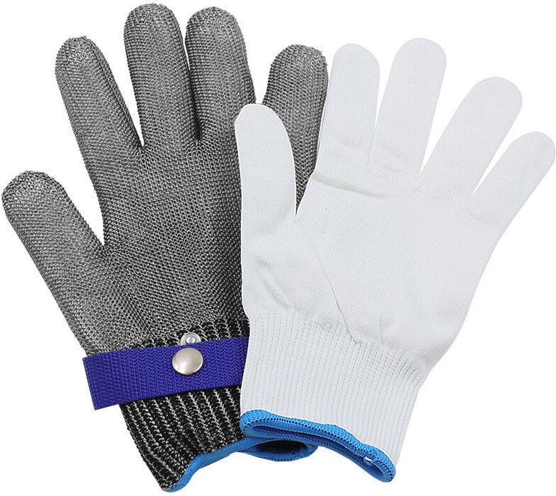 Schnittschutzhandschuhe Edelstahlhandschuhe Arbeitsschutzhandschuhe S 23,5 cm (ein Handschuh)