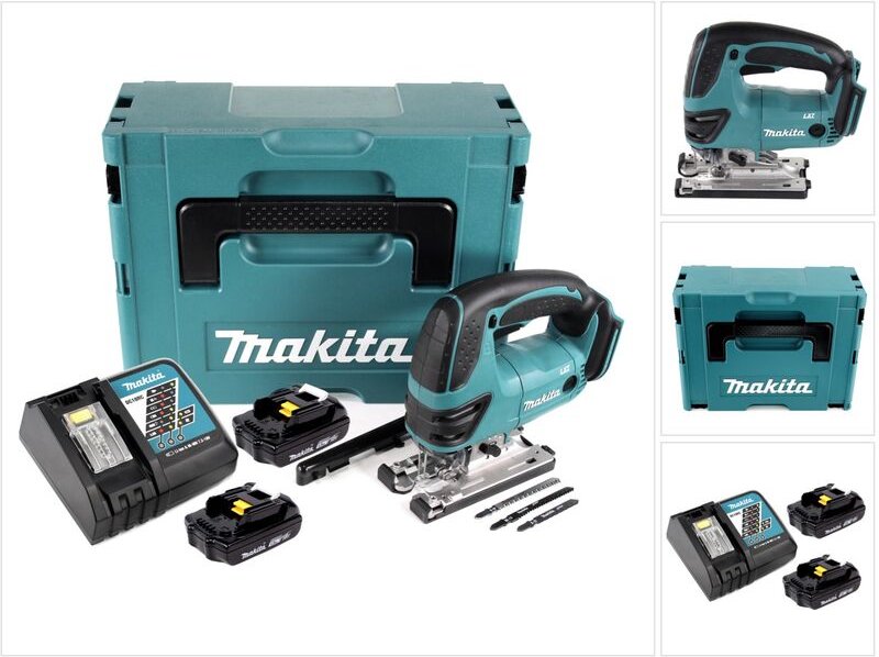Makita DJV 180 RYJ Akku Stichsäge 18V + 2x Akku 1,5Ah + Ladegerät + Makpac