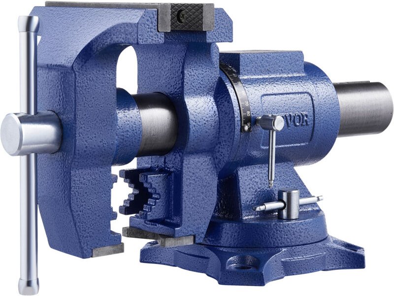 VEVOR Hochleistungs-Schraubstock, 165 mm Backenbreite, 125 mm max. Backenöffnung, Mehrzweck-Schraubstock aus Sphäroguss ...