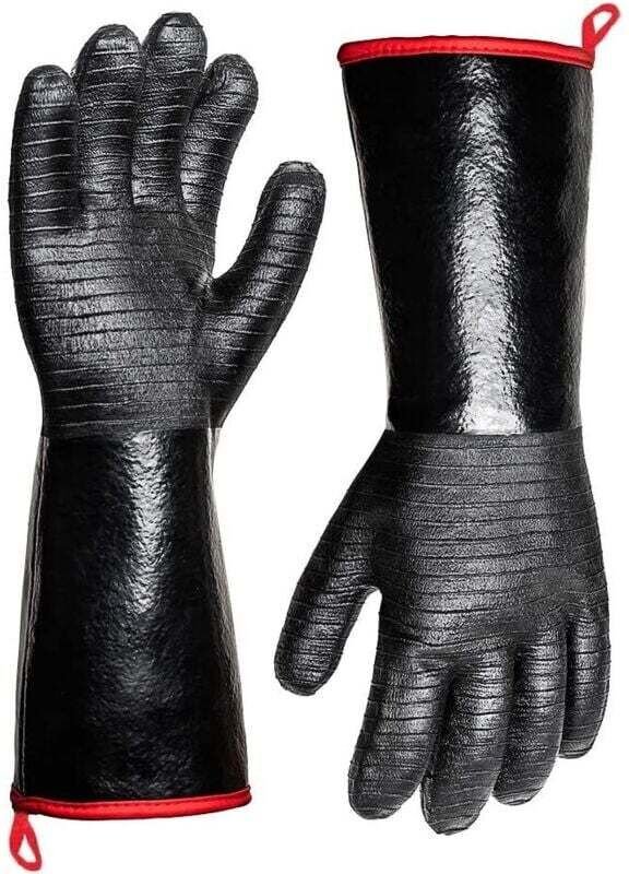 Gants résistants aux hautes températures (500 °C), adaptés pour griller, frire, cuire au four, utiliser au four et fumer...