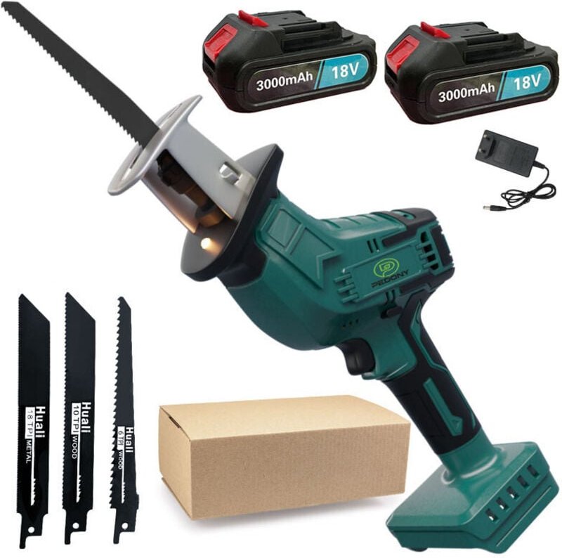 Sägeblatt, Akku-Sägeblatt, Sägeblatt mit variabler Geschwindigkeit, 4-Klingen zum Schneiden von Metall-PVC-Rohren+2 5.5A...