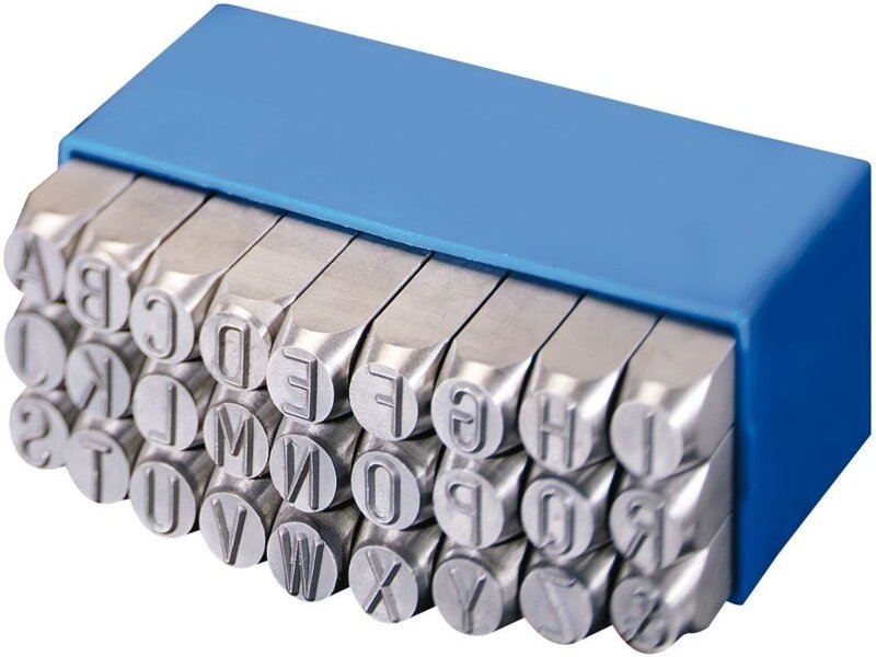 Gravurem 134.T4 - Abgedarter Spiel T 27 Stücke (a -z) - Inverse (4 mm)