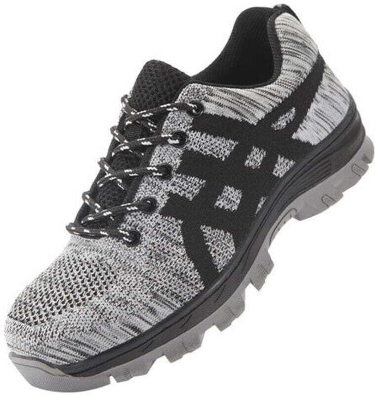 CHOYCLIT Sicherheitsschuhe, Herren Stahlkappe, Komfortabler Schutz, Leicht, Atmungsaktiv, Unisex Arbeitsschuhe, Grau (45...