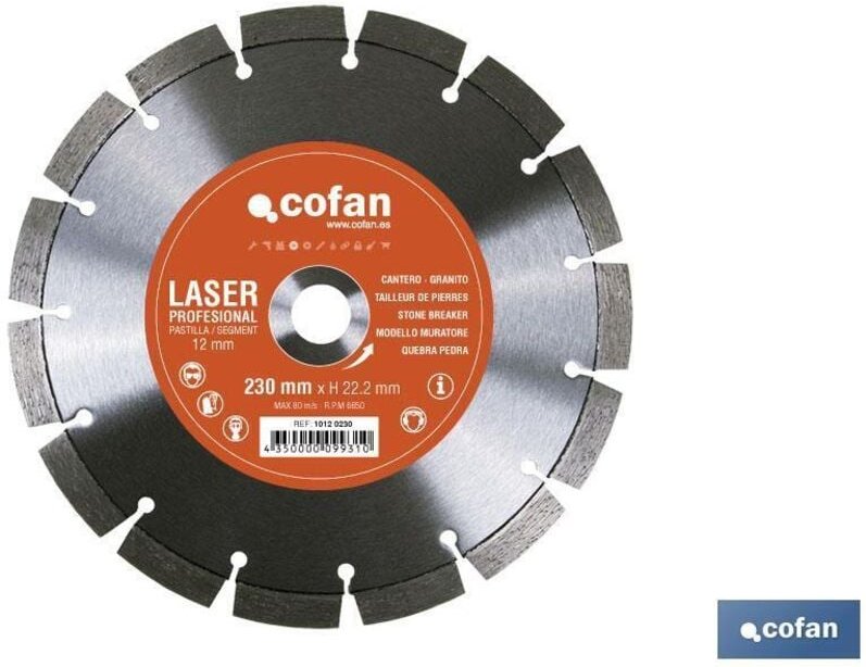 Cofan - Steinmetz-Modell-Diamantscheibe 230 mm.