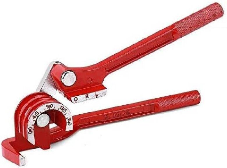 3-in-1-Handbieger für Kupferrohre und Bremsleitungen, Durchmesser 6-8-10 mm, 180 Grad, rot