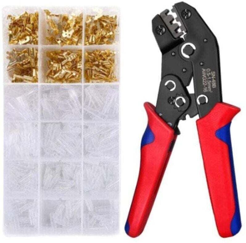 Crimpzange, Aderendhülsenzange, Crimpzange für Aderendhülsen, Crimpzangen-Set, Handwerkzeug-Set, Klemmen, Klemmen-Set