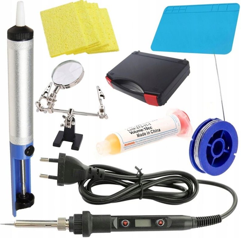 Rosfix Set Elektronik-Lötstation OC80W – 80 W Präzisions-Lötkolben mit Display 180–500 °C, ESD-Schutz, Keramikheizung Zu...