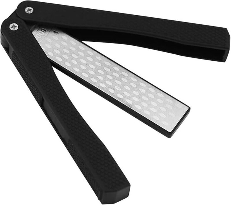 Messerschärfer, faltbarer Diamant-Schärfstein (Körnung 400/600), doppelseitiger, tragbarer Schärfstein für Camping, Küch...