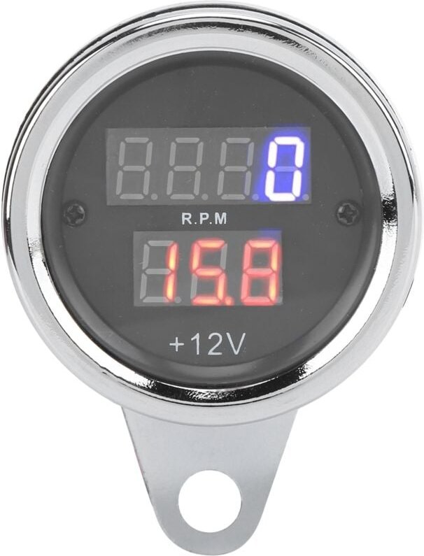 Motorrad-Drehzahlmesser, Motorrad-Detometer-Drehzahlmesser 3 in 1 Drehzahlmesser Geschwindigkeitsmesser Kilometerzähler ...