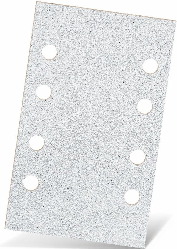 MENZER White Klett-Schleifblätter, 133 x 80 mm, 8-Loch, f. Schwingschleifer, Normalkorund (50 Stk.) K80