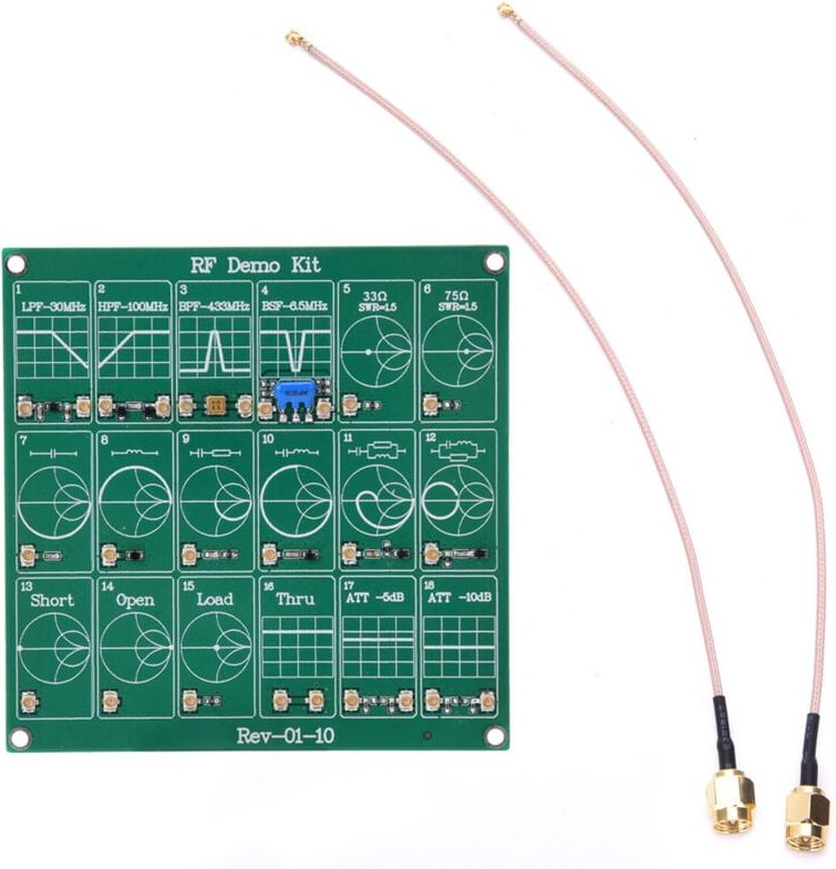 Cocoarm RF Demo Kit Hochfrequenz-Testplatine HF-Testmodul mit 18 Funktionsmodulen und 2 UFL-Patchkabeln für Netzwerkanal...