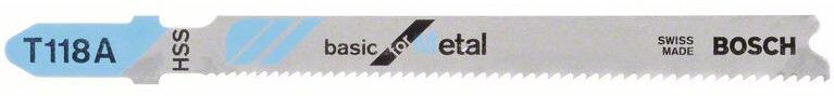 Stichsägeblatt t 118 a Basic for Metal - Bosch