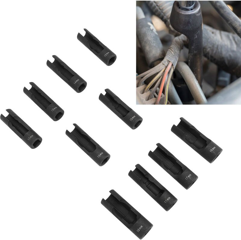 CHICIRIS Kraftstoffleitungs-Einspritzdüsenschlüsselsatz, Chrom-Vanadium-Stahl für Winkelstücke, Abgastemperatursensoren ...