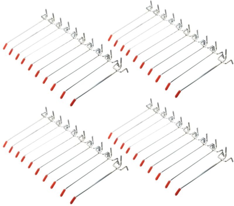 40 Stück einzelne Lochwandhaken, 150 mm, für Wandlattenwände, Ladendisplays, passend für 25 mm