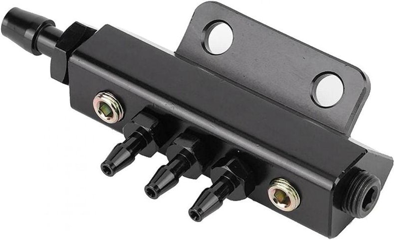 Tlily - Vakuumverteiler, 5 Port Auto Unterdruckblock Ansaugstutzen Kraftstoff Gas Wastegate Turbo Boost