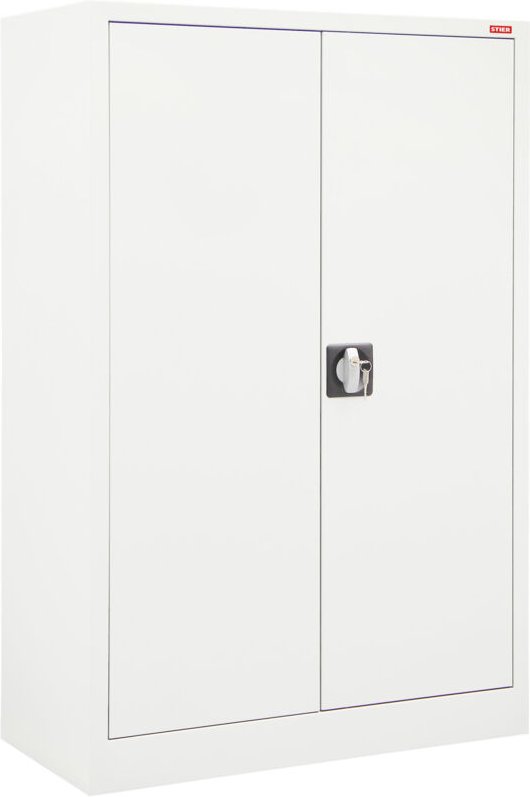 Beistellschrank mit 2 Fachböden 1200x920x420mm lichtgrau verschweißt - Stier