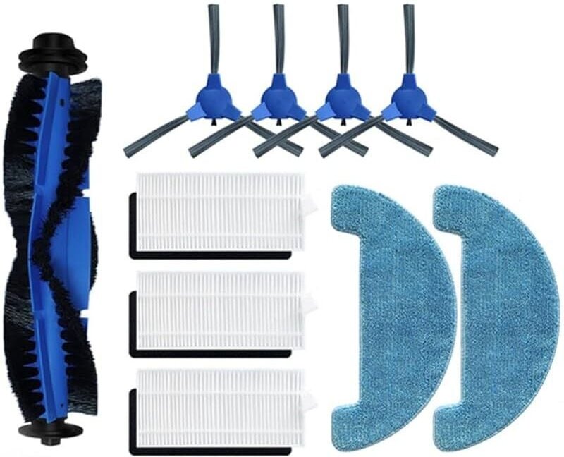 FOREHILL 10-teiliges Haupt- und Seitenbürstenset für Venga VG Rvc 3000 3001 Saugroboter: 1 Walzenbürste, 4 Seitenbürsten...