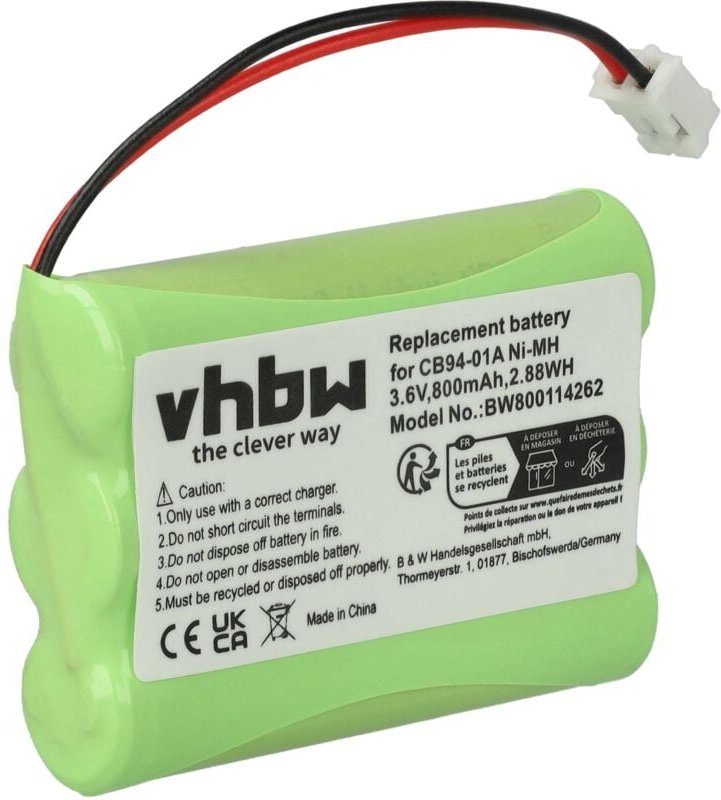 Vhbw - Akku Ersatz für Summer Infant 29030-10, 29030 für Babyphone Babytalker (800mAh, 3,6V, NiMH)