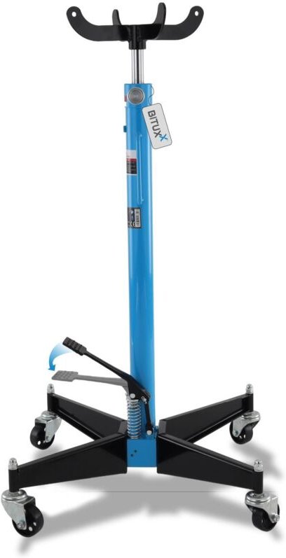 Bituxx Hydraulischer Getriebeheber Werkstatt Hydraulikheber Höhenverstellbar Getriebewechsel PKW KFZ 500Kg 105-185cm