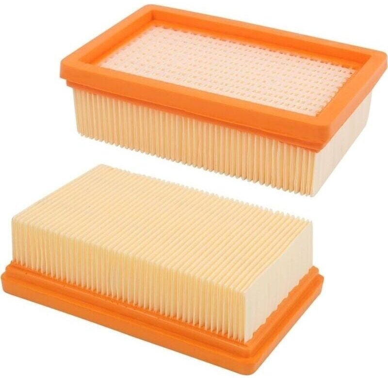 2er-Pack Ersatzfilter für Kärcher WD4 WD5 WD6 MV4 MV5 MV6 Falten-Flachstaubsauger