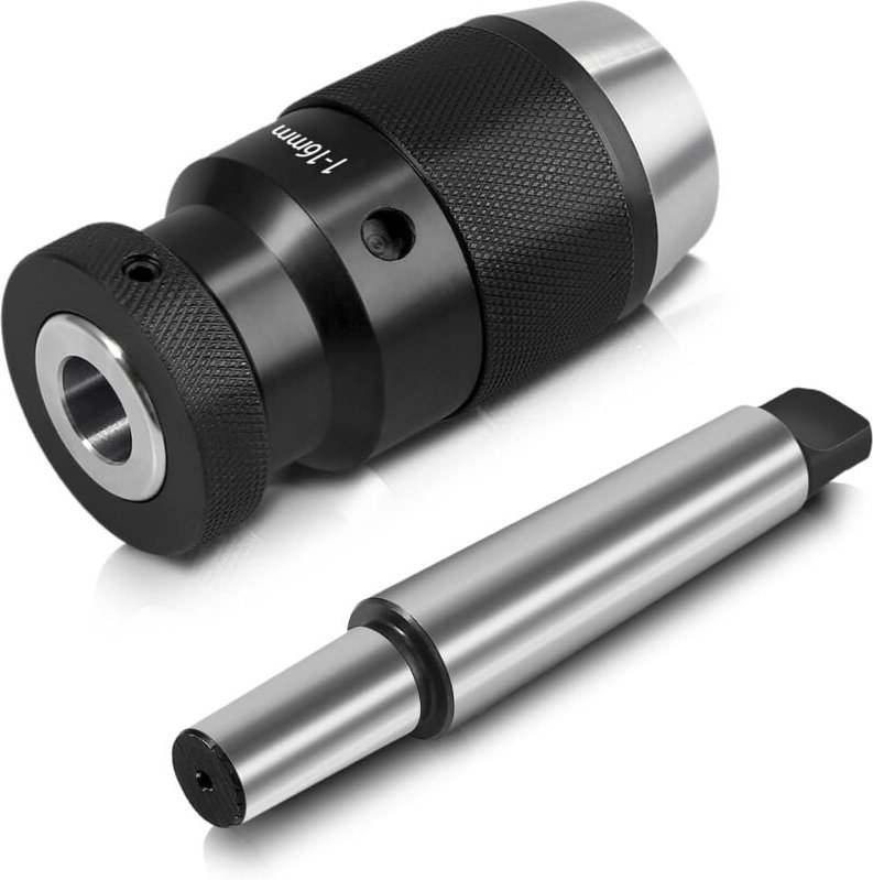 Superpräzises, selbstspannendes 1–16 mm Schnellspann-Drehbohrfutter MT2 – B16-Aufnahme für MK2-Drehmaschine
