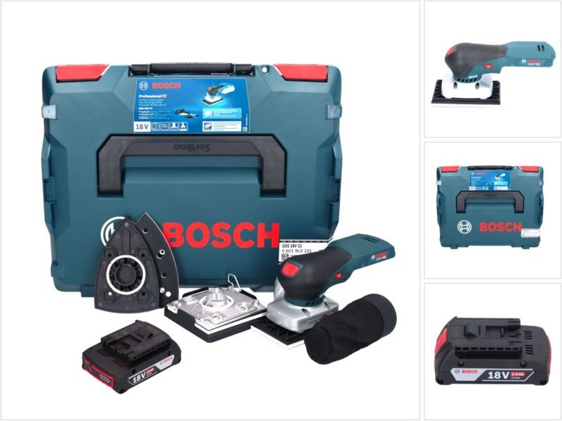 Bosch GSS 18V-13 Akku Schwingschleifer 18 V + 1x Akku 2,0 Ah + L-BOXX - ohne Ladegerät