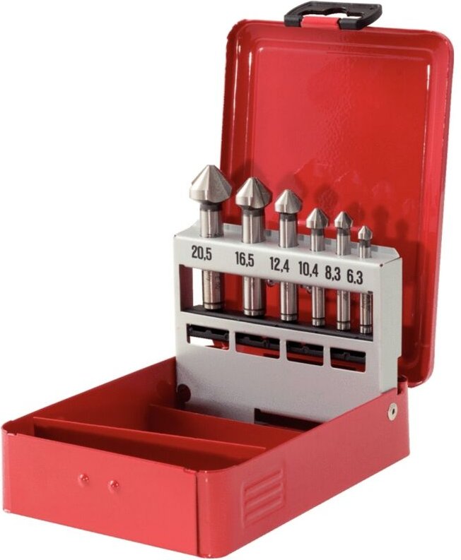 Ks Tools hss Co 5 Kegel-Entgratsenker-Satz, Stahlblechkassette 6-tlg.