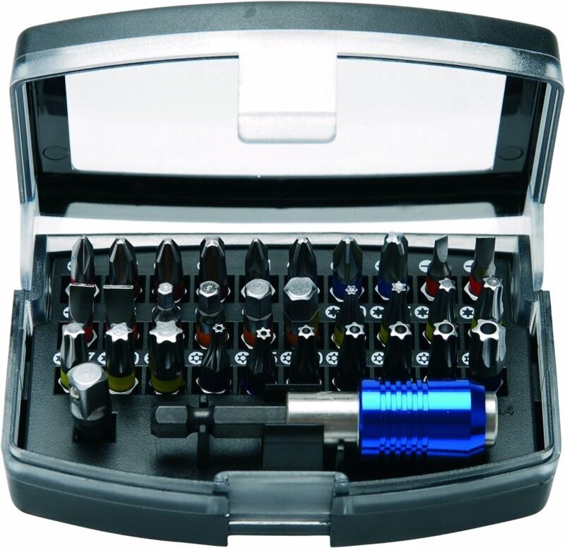 SW-Stahl 04126L Bit-Sortiment 1/4 Zoll, 32-teilig, aus Chrom-Vanadium-Sonderstahl, mit Farbringen