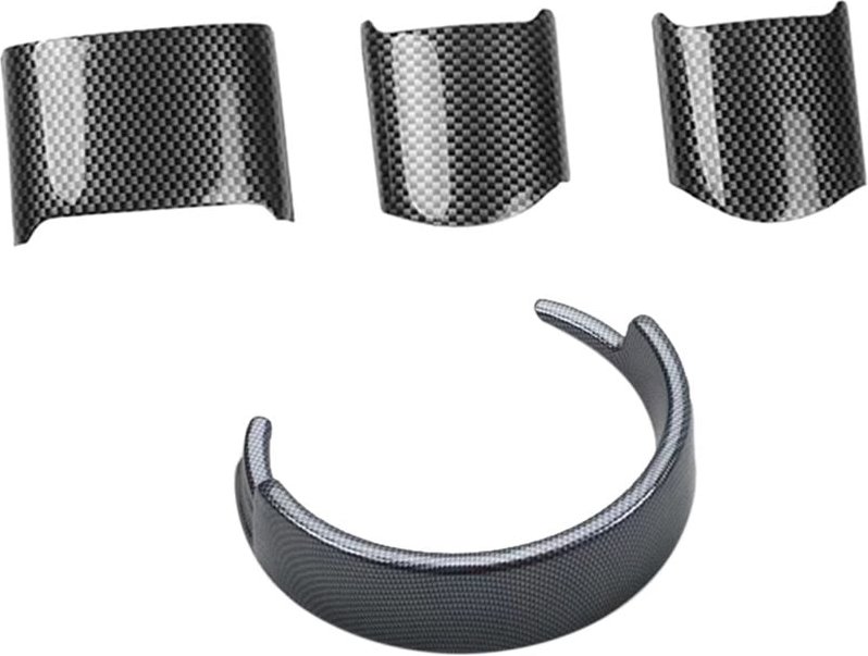 Tlily - Auto-Lenkradabdeckung, Armaturenbrettverkleidung für 2003–2010, Innenausstattung, Kohlefaser, 4-teilig