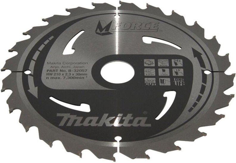 M-force Kreissägeblatt 210 x 30 x 2,3 mm 24 Zähne ( B-32057 ) für Holz - Makita