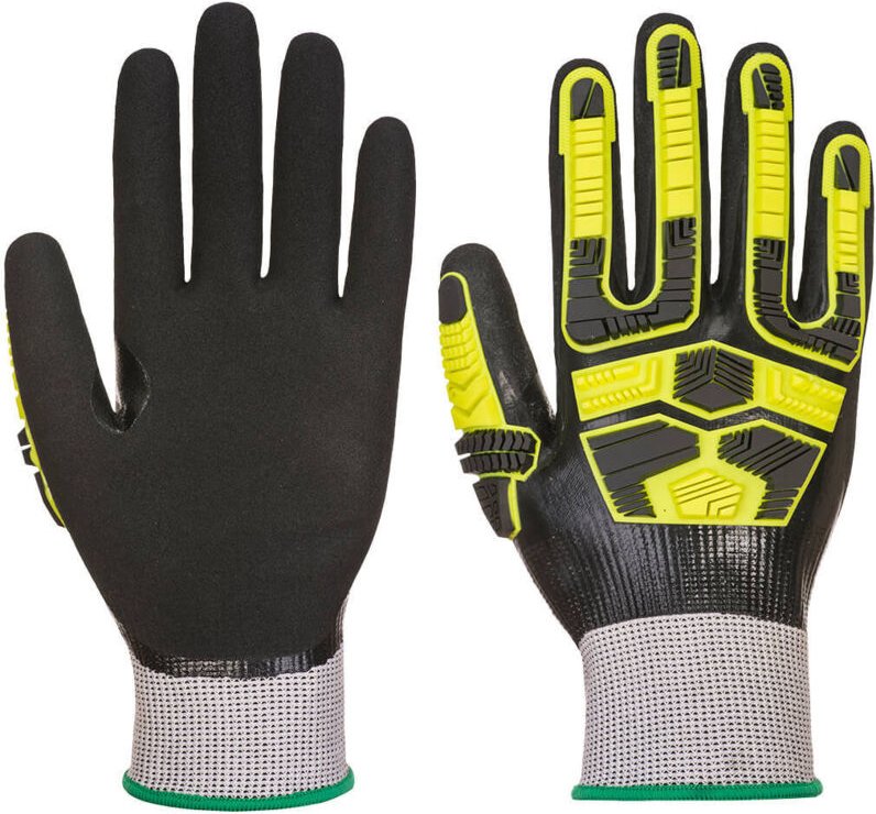 Schutzhandschuhe gegen Stöße und Schnitte, wasserdicht, Grau/Schwarz, 2XL – Größe 11