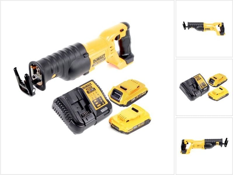 Dewalt - dcs 380 D2 Akku Säbelsäge Reciprosäge 18 v + 2x Akku 2,0 Ah + Ladegerät