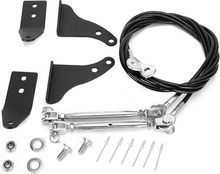 Edelstahl-Motorhauben-Hilfssatz für TJ 1997-2006, Innen- und Außenmodifikation