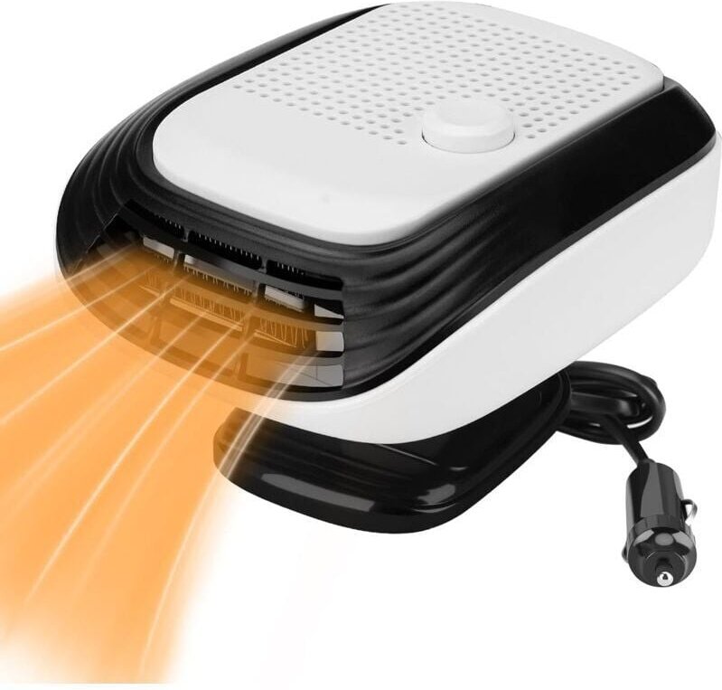 Mumu - 24 v 150 w Autoheizung, 2-in-1 tragbarer Autoheizlüfter, Autoheizlüfter mit 360° drehbarer Basis