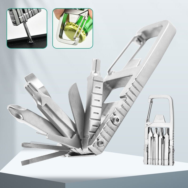 Schraubendreher-Schlüsselanhänger, 12-in-1-Multitool-Schlüsselanhänger, Mini-Schlüsselanhänger-Messer, Taschen-Multi-Sch...