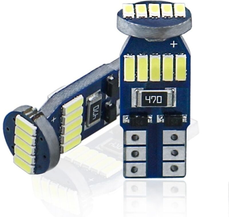 Kcvv - Stück T10 W5W LED-Lampen Canbus Fehlerfrei 15SMD 4014 Auto-LED-Lampen 194 168 2825 Weiß 6000K