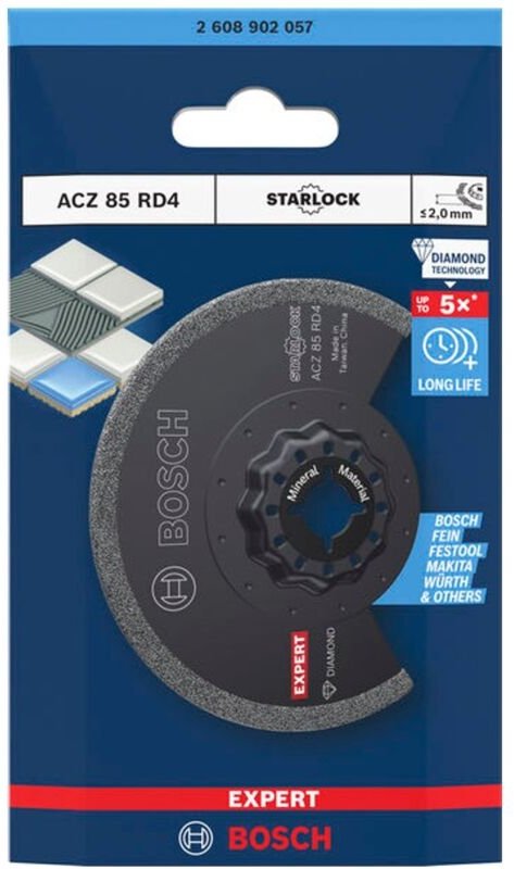 Bosch EXPERT Segmentsägeblatt ACZ 85 RD4 Grout Segment Blade, 85 mm
