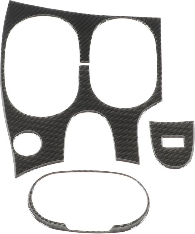 FOREHILL 3-teilige Carbonfaser-Ersatz-Mittelkonsolen-Schalthebelblende für Corvette C6 2005-2013