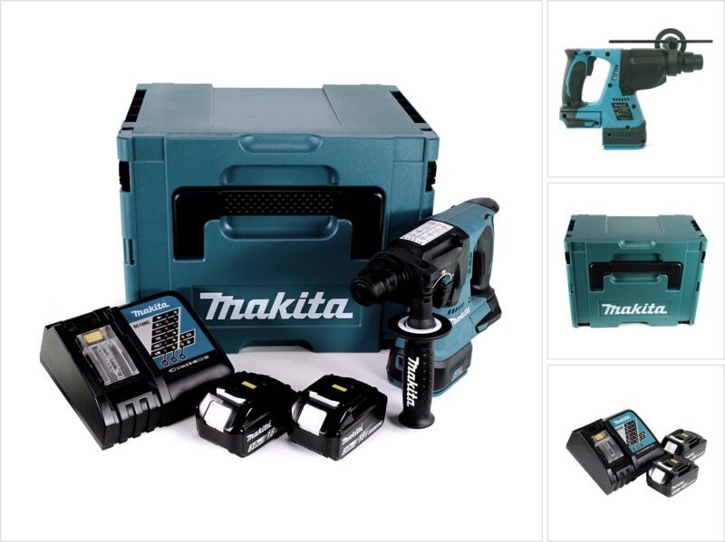 Makita - dhr 242 rfj Akku Bohrhammer 18V 2,0J SDS-plus Brushless + 2x Akku 3,0Ah + Ladegerät + Makpac