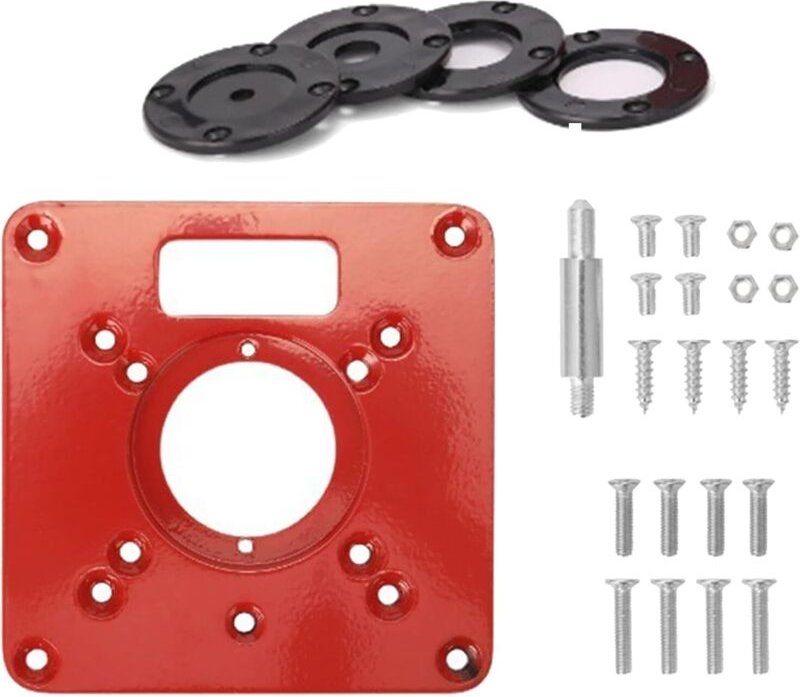 BEBUSINGOTO Frästisch, Aluminium-Spindelformtisch, 120 x 120 x 8 mm Aluminium-Tischeinsatzplatte aus Aluminiumlegierung ...