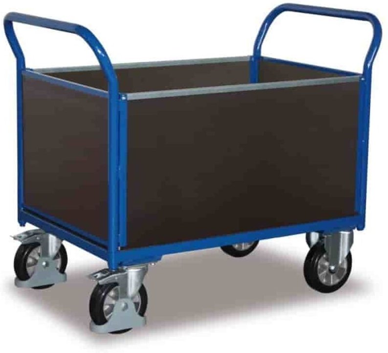 VARIOfit Vierwandwagen mit Siebdruckplatte 1000kg Tragkraft 995x650mm