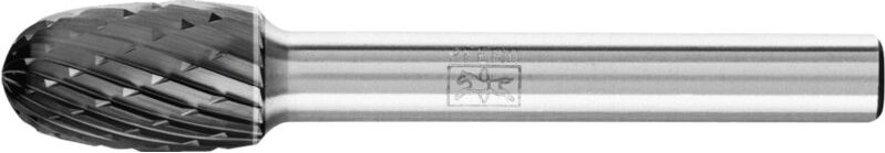 Hartmetall Hochleistungsfrässtift Tropfen tre ø 10x16 mm Schaft-Ø 6 mm Z3P hicoat universal - Pferd