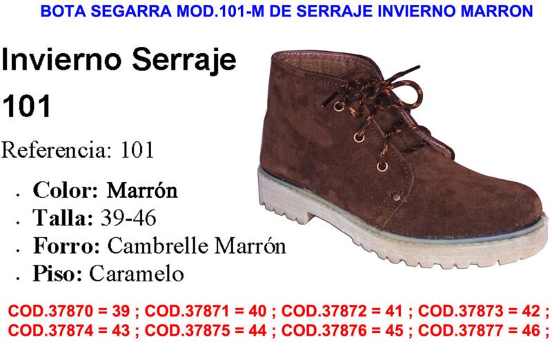 Segarra Mod. 101 Braune Wildleder-Winterstiefel Größe 40