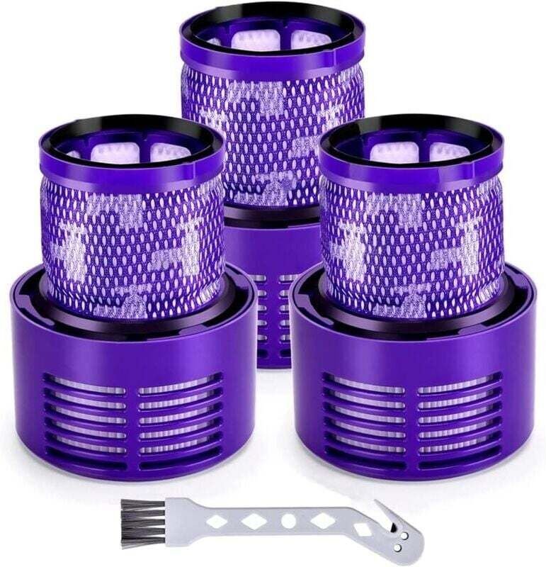 3er-Pack V10-Filter für Dyson V10 Animal, V10 Absolute, V10 Total Clean, V10 Cyclone und SV12. Waschbare Ersatzfilter.