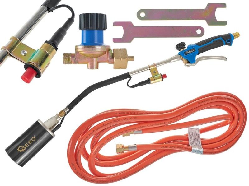 Profi Gasbrenner Für Holzfachwerk 60 mm Mit 70 cm Länge Und 5 m Schlauch