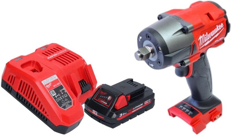 Milwaukee M18 FMTIW2F12-301 Akku Schlagschrauber 18 V 745 Nm 1/2" Brushless + 1x Akku 3,0 Ah + Ladegerät
