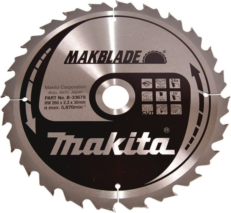Sägeblatt specialized 260x30x24Z - Makita