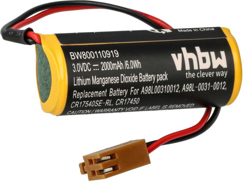 Vhbw - Batterie Ersatz für Le Blonde A98L00310012, CR17540SE-RL, A98L-0031-0012 für Steuereinheit (2000 mAh, 3 v, Li-MnO...