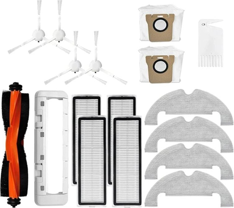 Für Roboter Vakuum X10 Wichtigsten Seite Pinsel Filter Mopp Tuch Staub Tasche