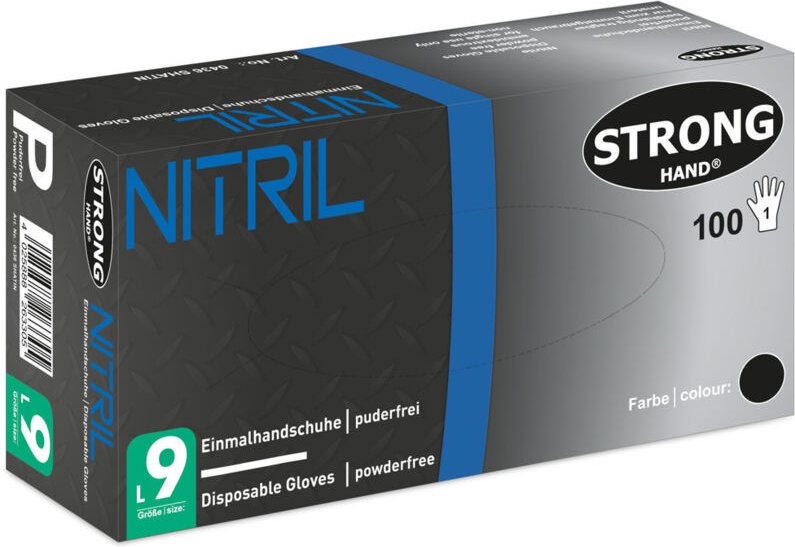 Gr .7 SHATIN STRONGHAND® HANDSCHUHE schwarz SHATIN STRONGHAND® NITRILE DISPO